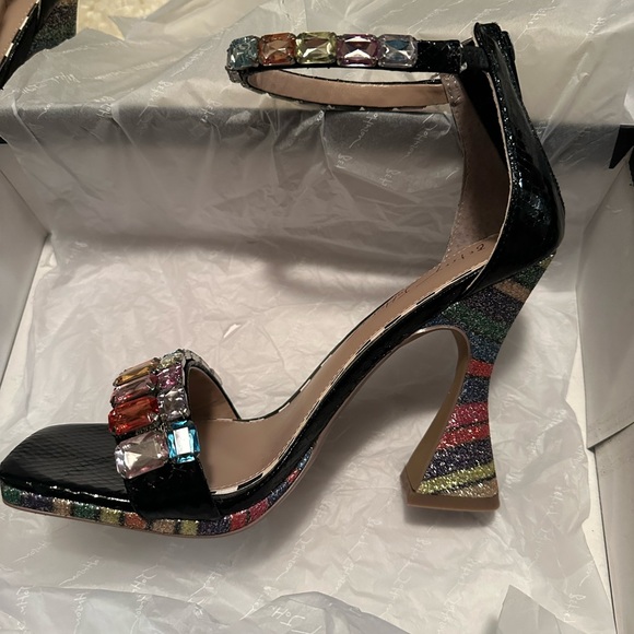 Betsy Johnson Armani Bright Multi Heels Size 8.5 NIB - Picture 5 of 13